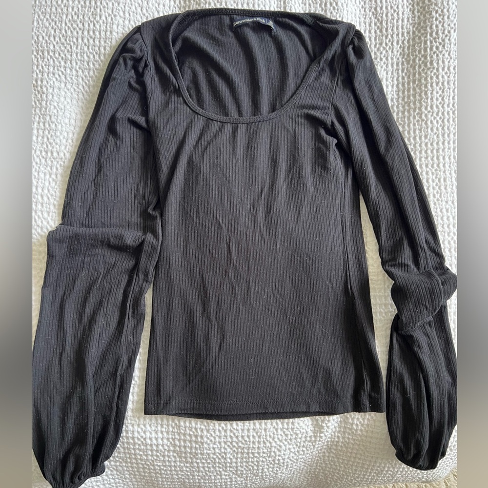 Abercrombie Long Sleeve Black Top XS